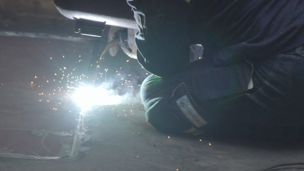 Welding application on deck